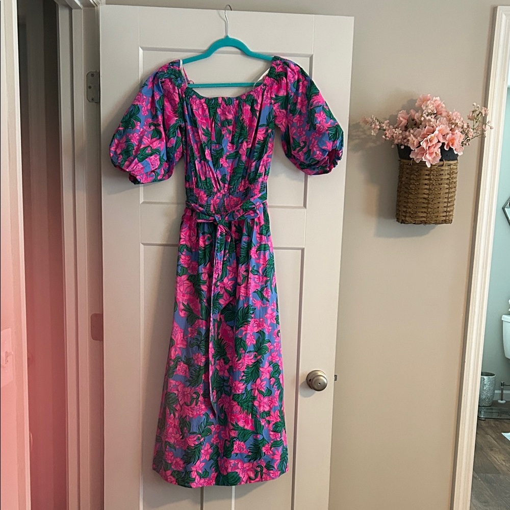 Lilly Pulitzer Pink and Green Floral Dress